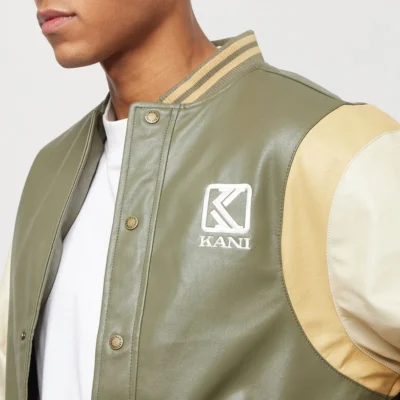 KARL KANI Blouson universitaire en faux cuir – Image 5