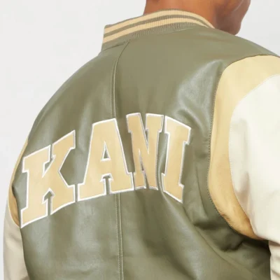 KARL KANI Blouson universitaire en faux cuir – Image 3